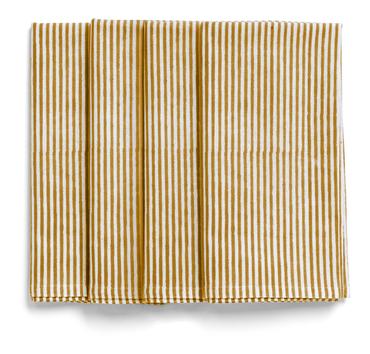 [CHAM051] Serviettes - Stripe - lion Yellow