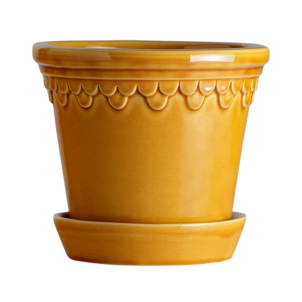 [BERG006] Pot Fleurs - Kobenhavner - Glazed - Yellow - 12cm