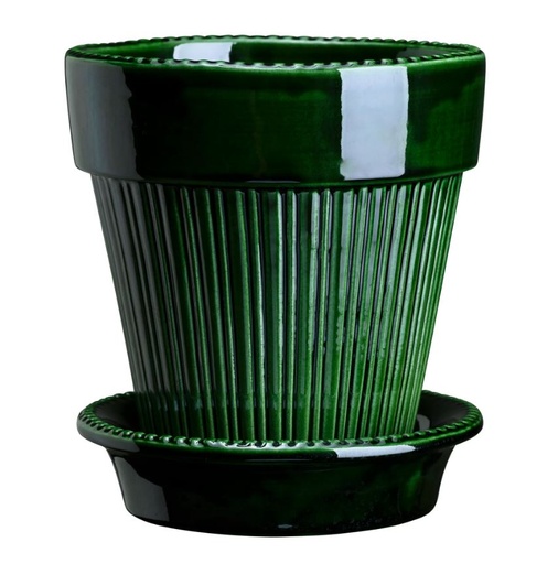 [BERG031] Pot Fleurs - Simona - Glazed - green - 14cm