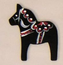 [SPE066] Magnet - Horse 70mm - black