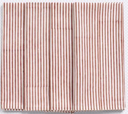 [CHAM162] Serviettes - Stripe - Orange