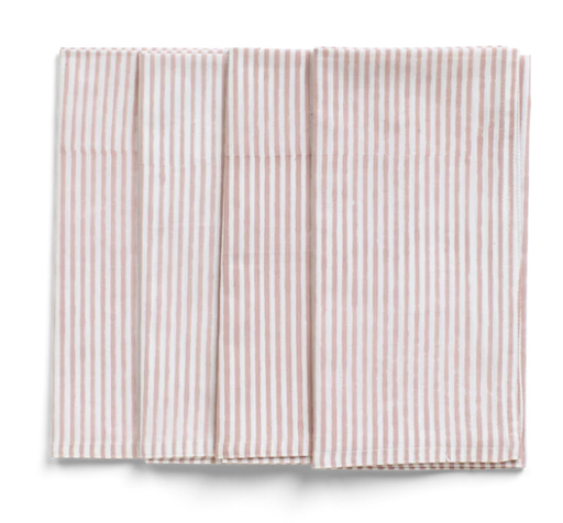 [CHAM174] Serviettes - Stripe - rose