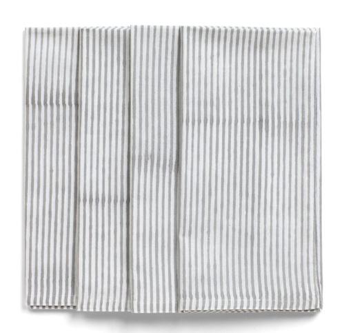 [CHAM176] Serviettes - Stripe - Light grey