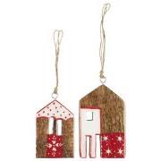 [IBL069] House for hanging 2 asstd w/red and white pattern